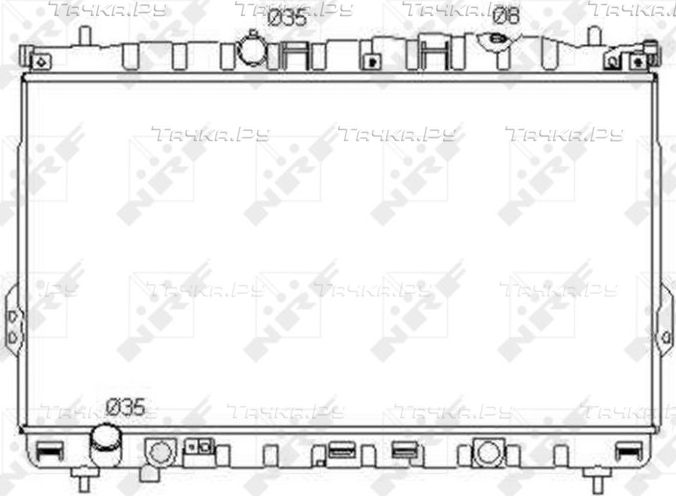 Радиатор охлаждения двигателя NRF для Hyundai Trajet I 1999-2008. Артикул 53353
