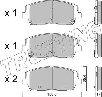 Тормозные колодки Trusting. Артикул 1244.0