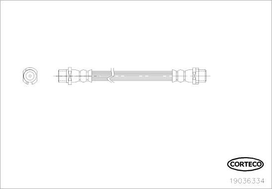 Тормозной шланг Corteco задний для BMW X5 II (E70) 2006-2008. Артикул 19036334