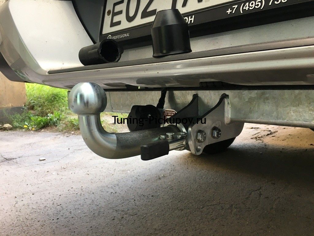 Фаркоп Galia оцинкованный для Mitsubishi L200 IV 2006-2015. Быстросъемный крюк. Артикул M120C