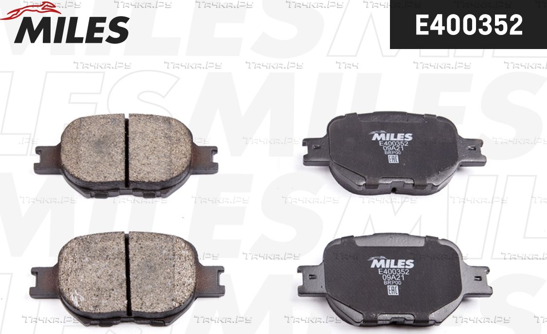 Тормозные колодки Miles (Low-Metallic) передние для Toyota Mark X II 2009-2026. Артикул E400352