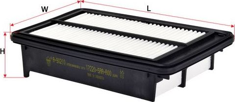 Воздушный фильтр Sakura для Honda Civic X 2016-2026. Артикул A-90210