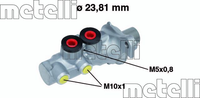 Тормозной цилиндр главный Metelli (алюминий) для Citroen C3 Picasso I 2009-2017. Артикул 05-0694