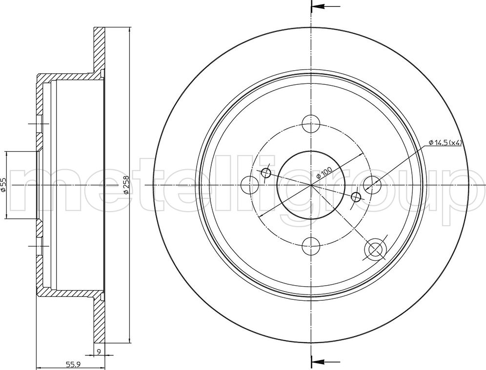 Тормозной диск Metelli. Артикул 23-0634C