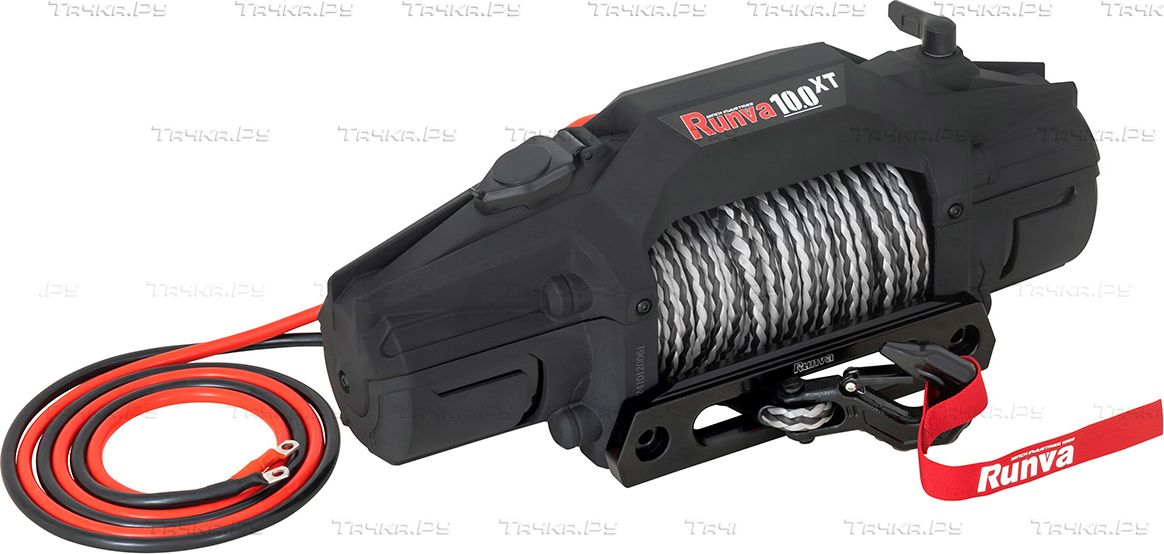 Лебёдка электрическая 12V Runva 4500 кг (синтетический трос). Артикул EWXT10000FSR