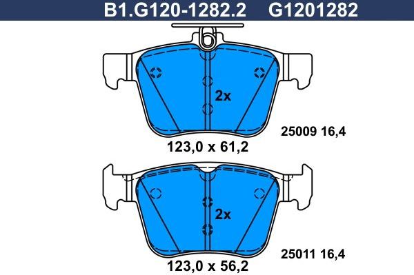 Тормозные колодки Galfer. Артикул B1.G120-1282.2