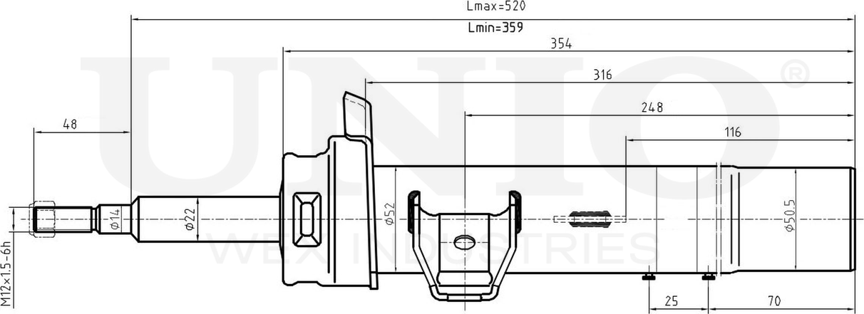 Амортизатор подвески (Unio). Артикул SAB-10101