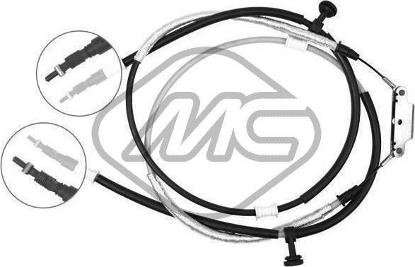 Трос ручника (тросик ручного тормоза) Metalcaucho. Артикул 80067
