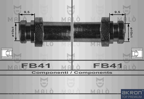 Тормозной шланг Malò передний для Mitsubishi Space Wagon I 1985-1991. Артикул 80051