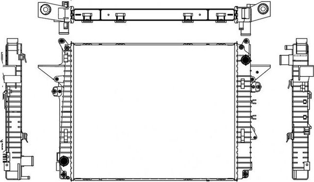 Радиатор охлаждения двигателя Sakura для Land Rover Discovery III 2004-2009. Артикул 3261-5001