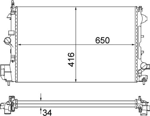 Радиатор охлаждения двигателя Mahle Behr. Артикул CR 835 001S