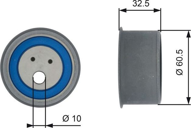 Натяжной ролик (натяжитель) ремня ГРМ Gates PowerGrip®. Артикул T41054