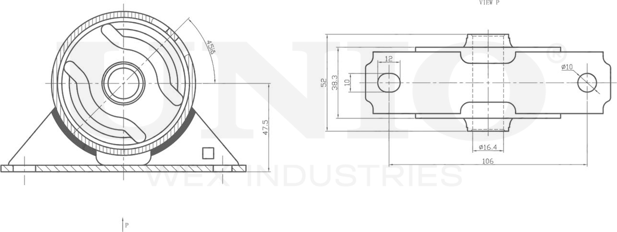 Опора двигателя (Unio). Артикул RMP-15123