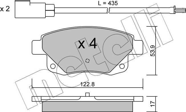 Тормозные колодки Metelli. Артикул 22-0681-0