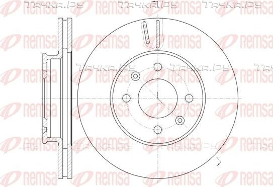 Тормозной диск Remsa передний для Hyundai i20 I 2008-2015. Артикул 61023.10