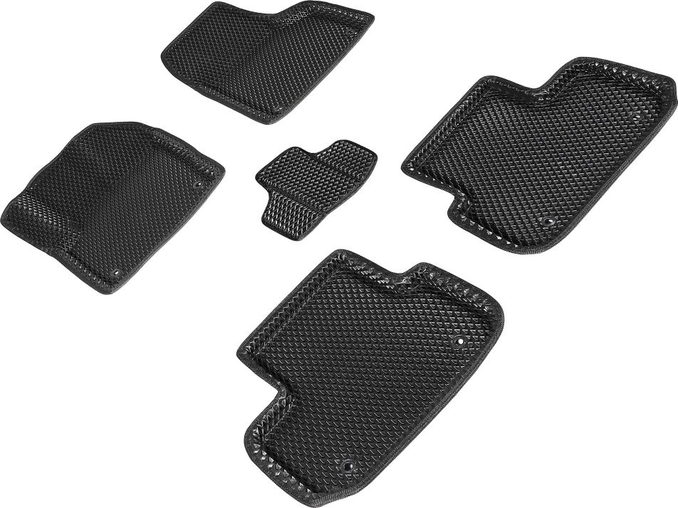 Коврики Seintex 3D EVA ромб для салона Land Rover Discovery Sport 2014-2019 ЧЕРНЫЕ. Артикул 95305