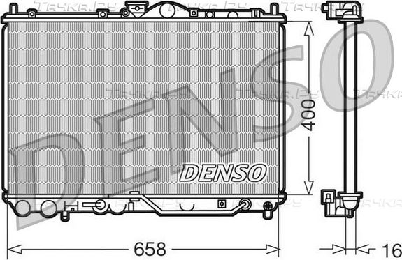 Радиатор охлаждения двигателя Denso для Mitsubishi Space Star I 1998-2004. Артикул DRM45011