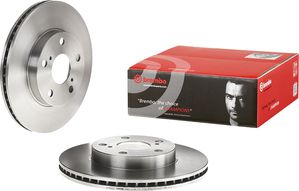 Тормозной диск Brembo передний для Toyota Corolla E140, E150 2006-2014. Артикул 09.A864.14