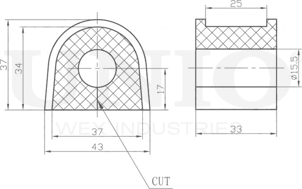 Втулка стабилизатора (Unio). Артикул RMP-10126
