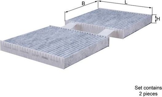 Салонный фильтр Mahle. Артикул LAK 630/S