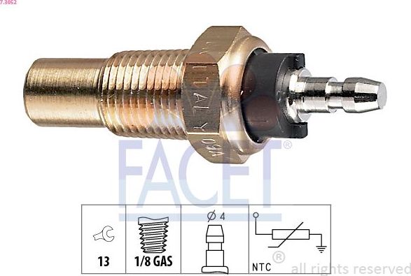 Датчик температуры охлаждающей жидкости Facet Made in Italy - OE Equivalent для Suzuki Alto V 2000-2002. Артикул 7.3052