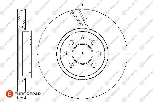 Тормозной диск Eurorepar передний для Opel Astra H 2004-2014. Артикул 1667850780