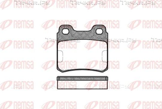 Тормозные колодки Remsa задние для Opel Vectra A 1988-1995. Артикул 0282.00