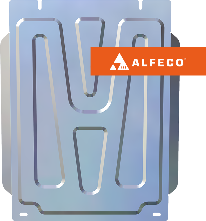 Защита алюминиевая Alfeco (4 мм) для КПП Changan Hunter Plus 2023-2026. Артикул ALF.57.19AL4