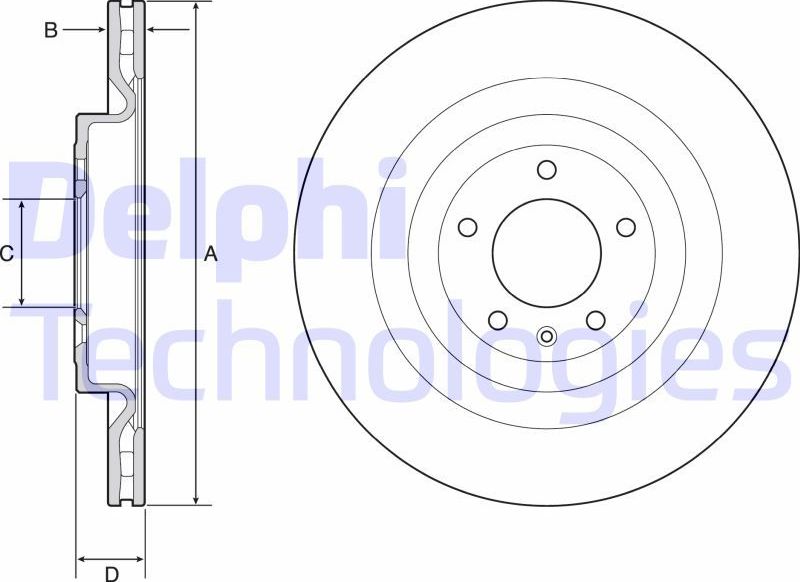 Тормозной диск Delphi. Артикул BG9126C