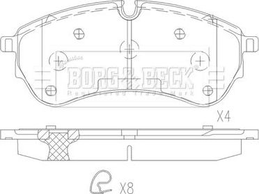 Тормозные колодки Borg & Beck. Артикул BBP2684