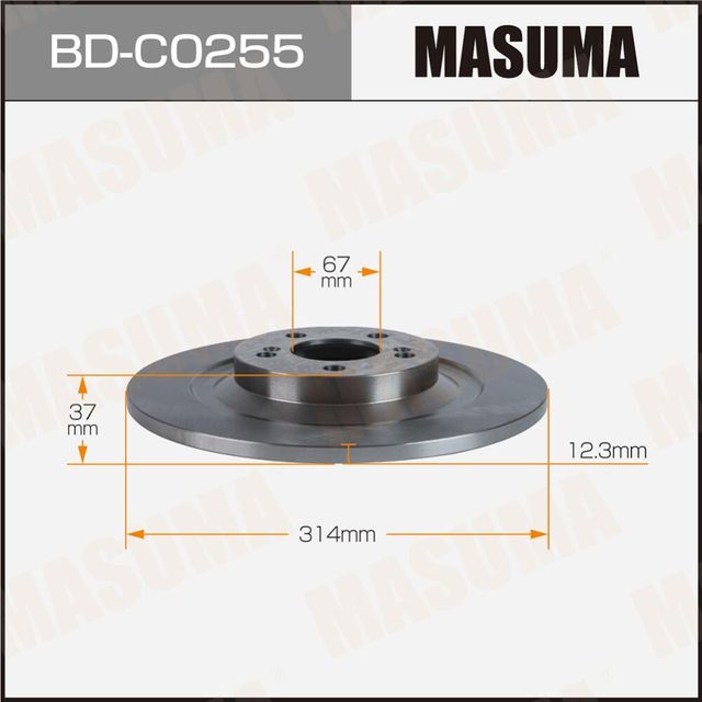 Диск тормозной MASUMA,. Артикул BDC0255