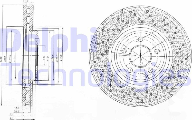 Тормозной диск Delphi. Артикул BG9014