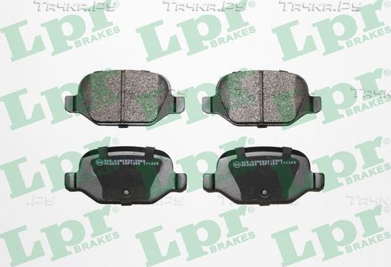 Тормозные колодки LPR задние для Lancia Musa I 2008-2012. Артикул 05P1265