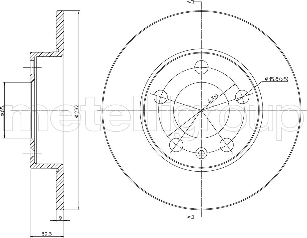 Тормозной диск Metelli. Артикул 23-0366C