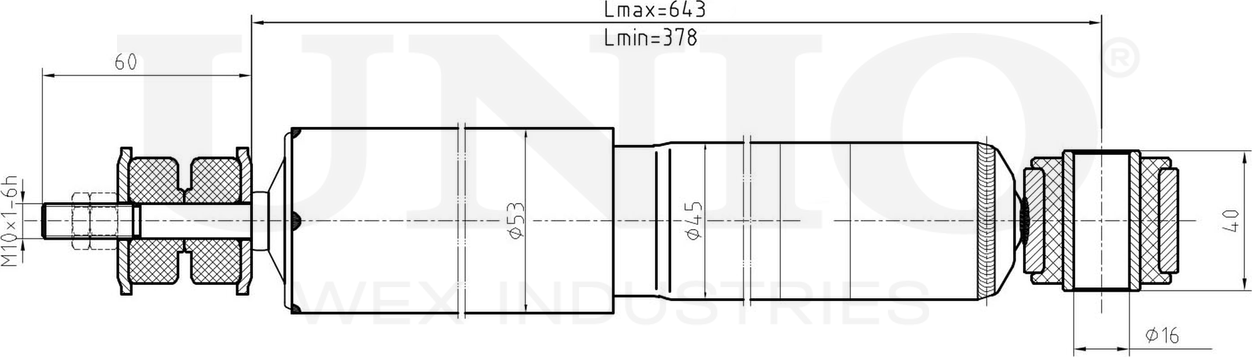Амортизатор подвески (Unio). Артикул SAB-10704