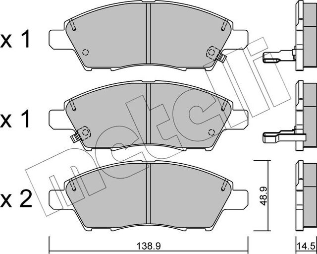 Тормозные колодки Metelli. Артикул 22-1079-0
