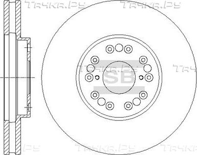 Тормозной диск Sangsin Hi-Q передний для Lexus GS I 1993-1997. Артикул SD4040