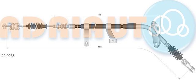Трос ручника (тросик ручного тормоза) Adriauto задний левый для Mazda 323 III (BF) 1986-1995. Артикул 22.0238