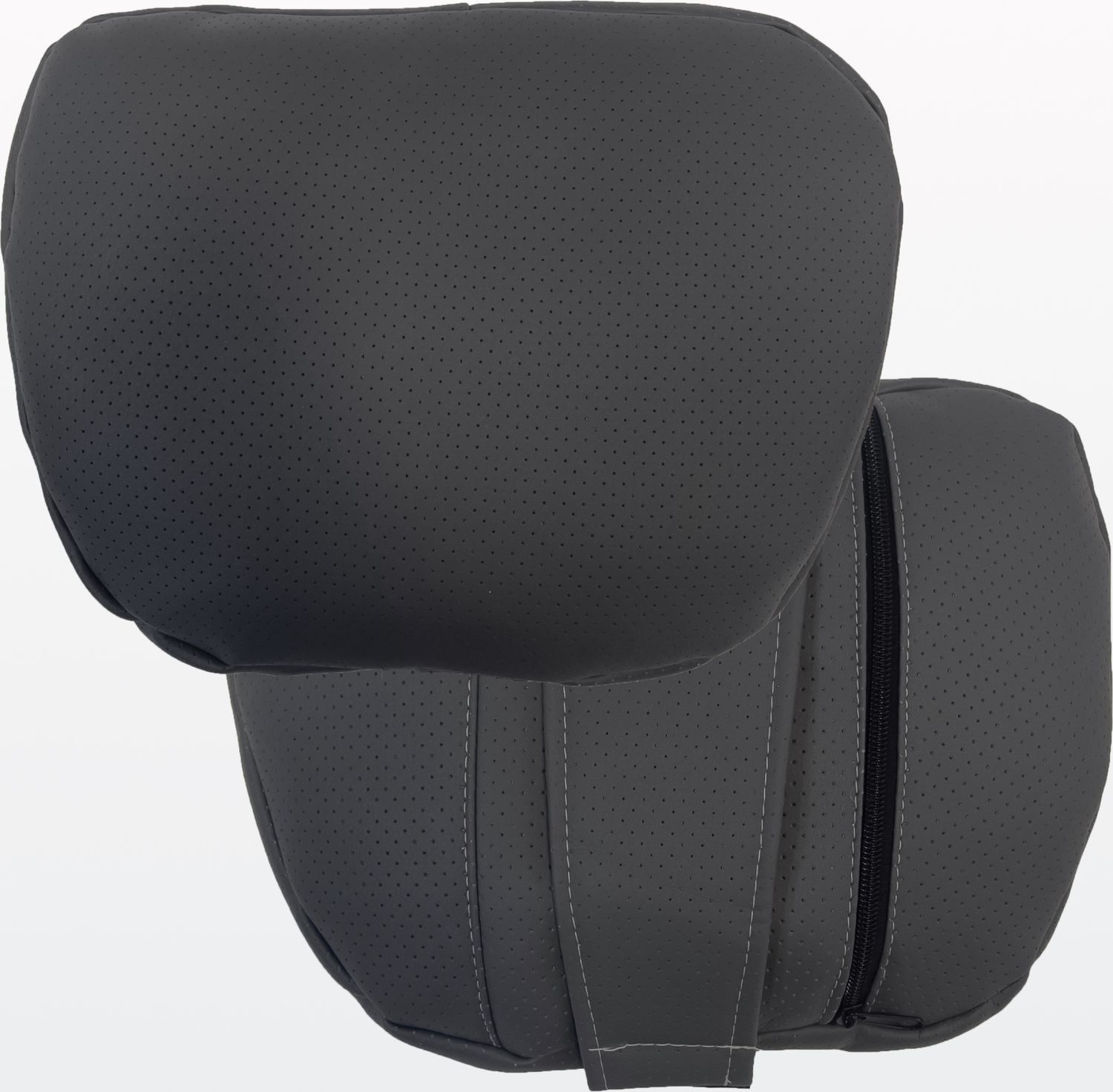 Подушка PSV Lux Way на подголовник, Серый (полностью), экокожа. Артикул 133038