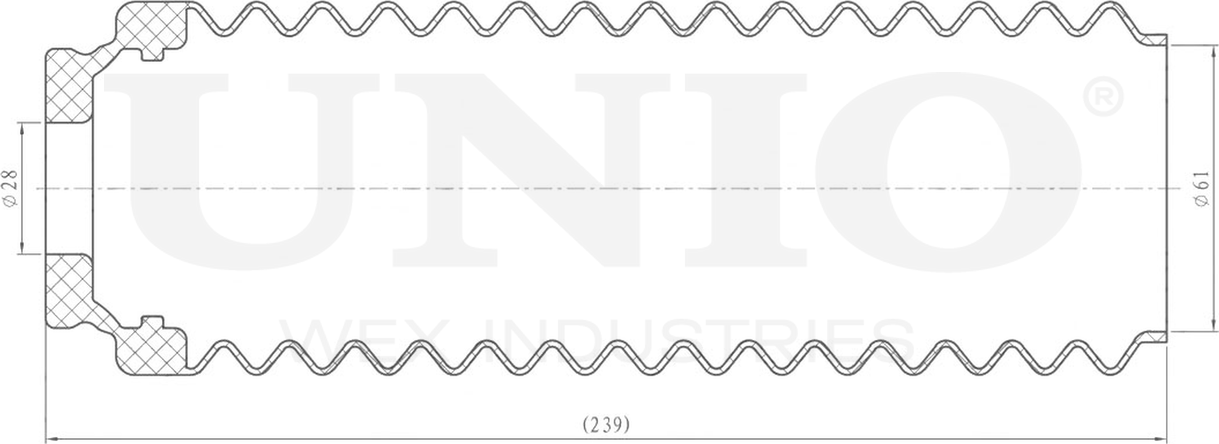 Пыльник амортизатора (Unio). Артикул DUC-10027