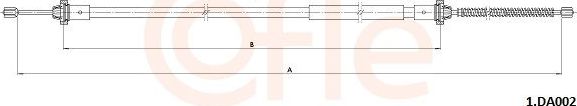 Трос ручника (тросик ручного тормоза) Cofle задний правый/левый для Dacia Duster I 2013-2015. Артикул 92.1.DA002
