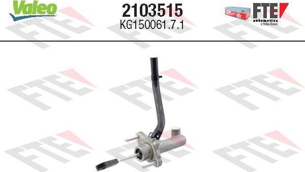 Цилиндр сцепления главный FTE (алюминий). Артикул 2103515