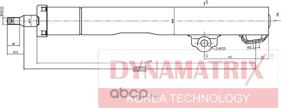 Амортизатор подвески газонаполненный (Dynamatrix-Korea). Артикул DSA334017