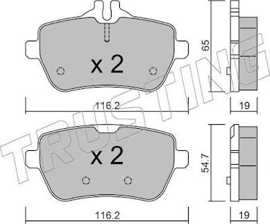 Тормозные колодки Trusting. Артикул 1046.0
