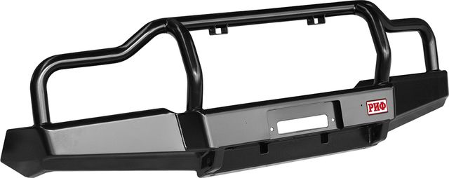 Бампер силовой РИФ передний усиленный, c площадкой под лебёдку, с низкой защитной дугой стандарт для УАЗ Буханка 3741, 3909, 2206, 3962 1990-2026. Артикул RIF452-11378