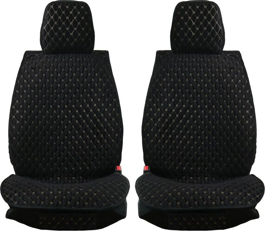 Накидки Seintex каркасные Classic Ultra на сидения, цвет Черный/бежевая строчка. Артикул 317680