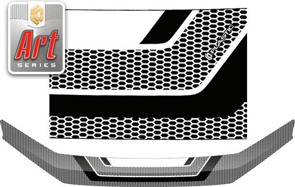 Дефлектор СА Пластик для капота (Серия Art черная) Haval F7 2019-2026. Артикул 2010011514586