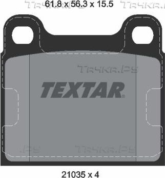 Тормозные колодки Textar Q+. Артикул 2103501