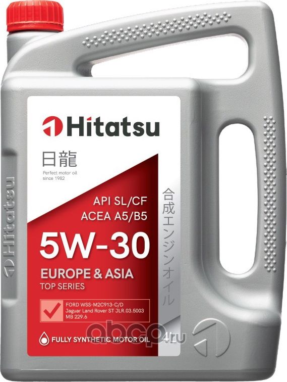 Масло моторное синт. 5W-30 4л (Hitatsu). Артикул 5W30H34