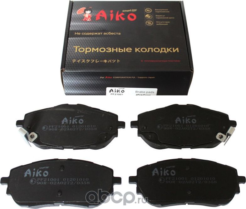 Колодки TOYOTA Corolla 180 (2013-) передние (Aiko). Артикул PF21001